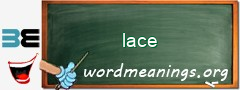 WordMeaning blackboard for lace